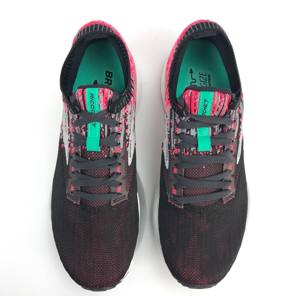 Brooks Women's Ricochet Pink Black Running Shoes - Picture 8 of 8